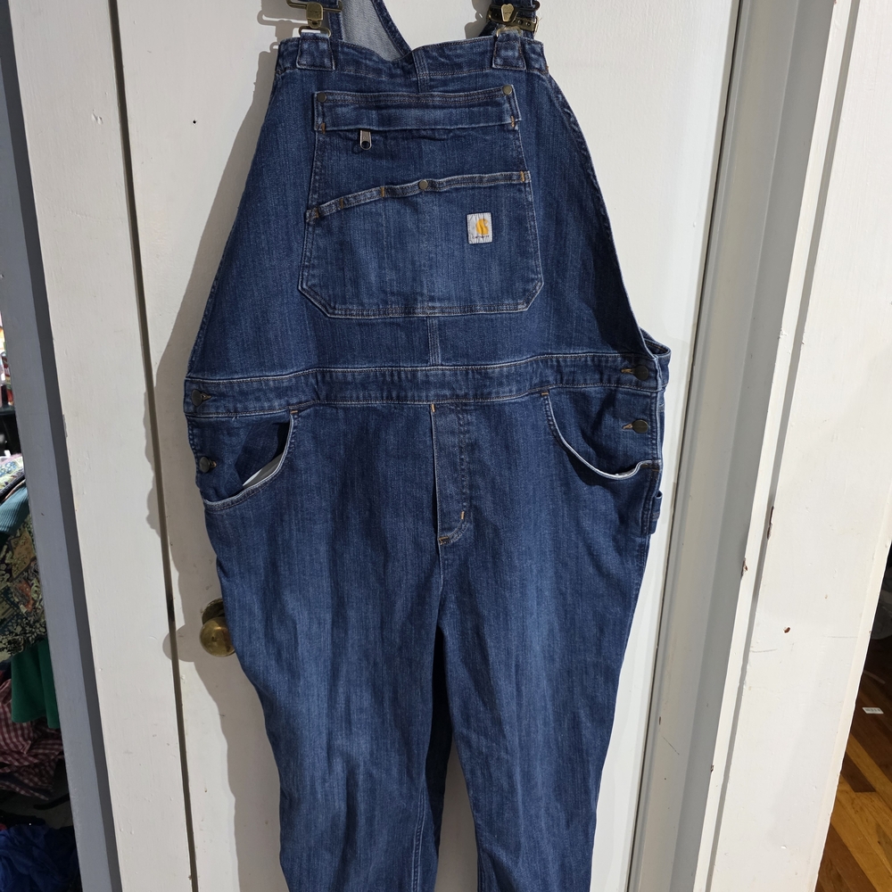 Carhartt Denim Blue Bib Overalls Jumpsuit
